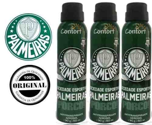 Kit com 3 Desodorantes Palmeiras Antitranspirante 48 Horas 150 Ml - Confort
