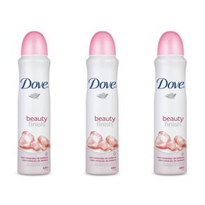 Kit com 3 Dove Beauty Finish Desodorante Aerosol Feminino 89g