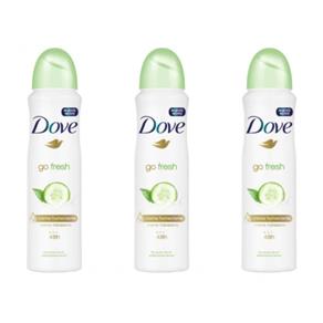 Kit com 3 Dove Go Fresh Desodorante Aerosol Feminino 89g