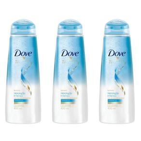 Kit com 3 Dove Hidratação Intensa Oxigênio Shampoo 400ml