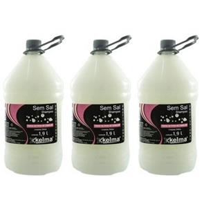 Kit com 3 Kelma S/ Sal Shampoo 1,9 L