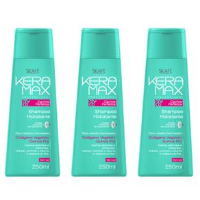 Kit com 3 Keramax Cachos Perfeitos Shampoo 250ml
