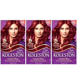 Kit com 3 Koleston Coloração Capilar 5546 Amora