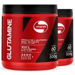 Kit com 2 L-Glutamina 300g Glutamine da Vitafor