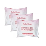 Kit Com 3 Lenços Removedor De Maquiagem Ruby Rose Hb-200
