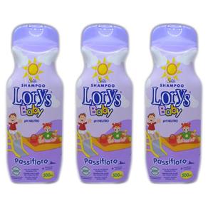 Kit com 3 Lorys Baby Passiflora Shampoo Infantil 500ml