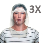 Kit com 3 Máscaras protetoras facial acrílica Face Shield