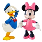 Kit Com 2 Mordedor Para Bebê Macio - Disney - Minnie E Pato Donald