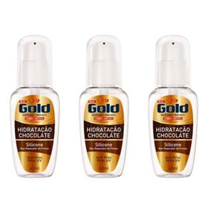 Kit com 3 Niely Gold Chocolate Silicone Capilar 42ml