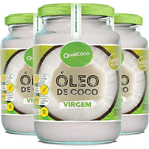 Kit com 3 Óleo de Coco Virgem QualiCoco 500ml