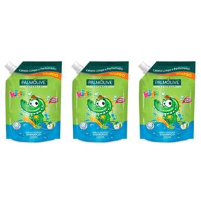 Kit com 3 Palmolive Kids Cachos Shampoo Infantil Refil 200ml