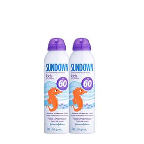 Kit com 2 Protetor Solar Sundown Kids FPS 60 Spray 150ml