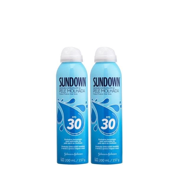 Kit com 2 Protetor Solar Sundown Pele Molhada Spray FPS 30 Spray 200ml