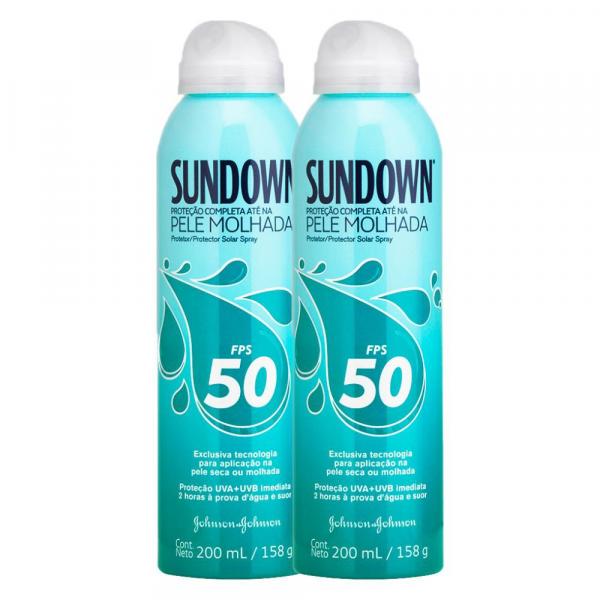 Kit com 2 Protetor Solar Sundown Pele Molhada Spray FPS 50 200ml