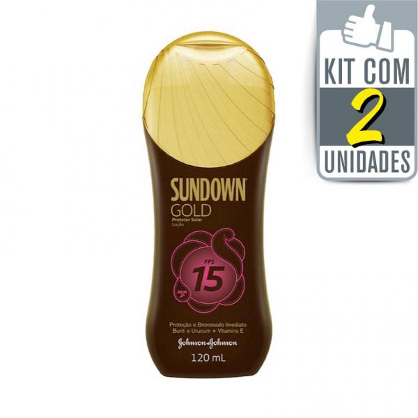 Kit com 2 Protetores Solar SUNDOWN Gold FPS15 120ml - Sundown