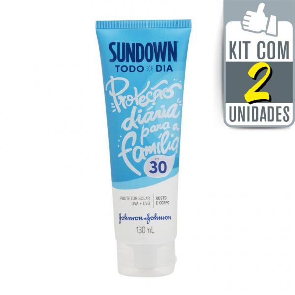 Kit com 2 Protetores Solar SUNDOWN Todo Dia FPS30 130ml - Sundown
