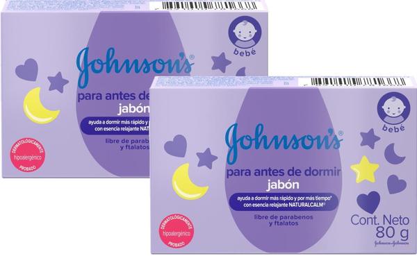Kit com 2 Sabonetes Barra Hora do Sono Johnson's Baby 80g