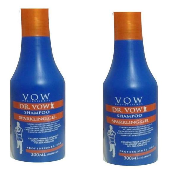 Kit com 2 Shampoo Sparkling Gel Dr. Vow 300G
