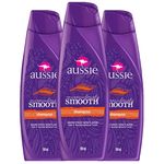 Kit com 3 Shampoos Aussie Miraculously Smooth 180ml