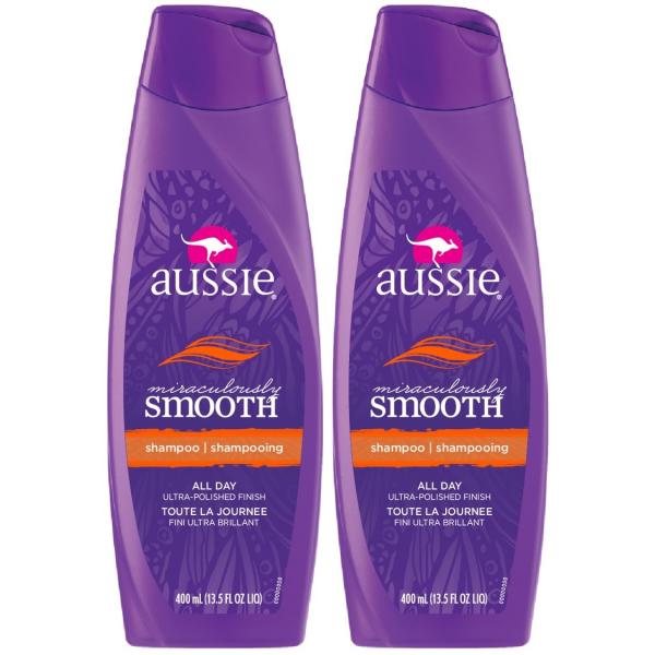 Kit com 2 Shampoos Aussie Miraculously Smooth 400ml