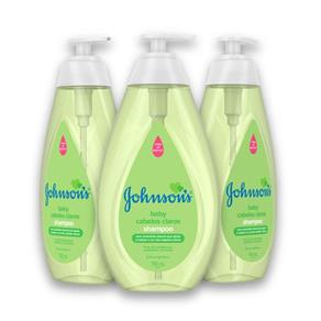 Kit com 3 Shampoos JOHNSON`S Baby Cabelos Claros 750ml