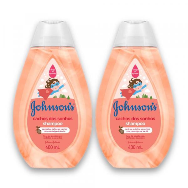Kit com 2 Shampoos JOHNSONS Baby Cachos Definidos 400ml