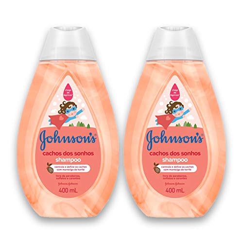 Kit com 2 Shampoos JOHNSON'S Baby Cachos Definidos 400ml