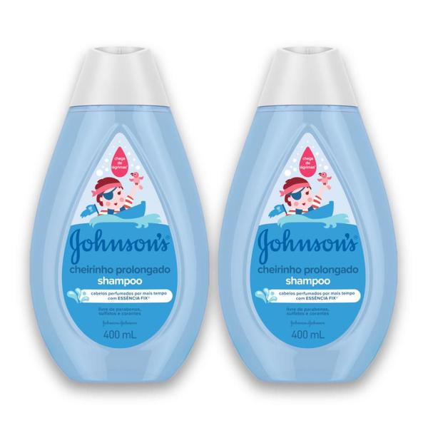 Kit com 2 Shampoos JOHNSON'S Baby Cheirinho Prolongado 400ml - Johnsons