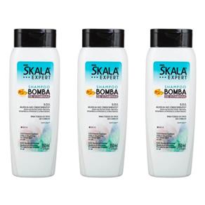 Kit com 3 Skala Bomba Vitamina Shampoo 350ml