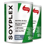Kit com 2 Soy Plex Proteína de Soja 300g da Vitafor Sabor Natural