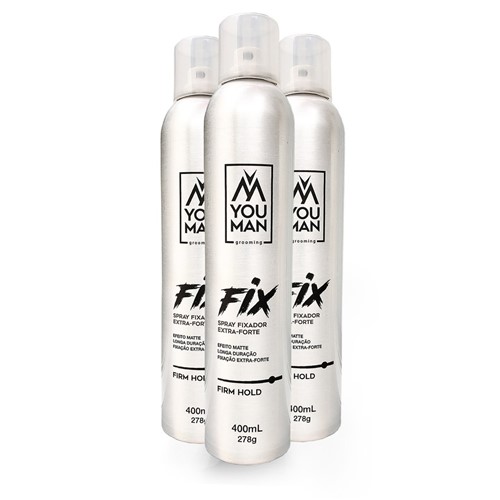 Kit com 3 Unidades: Spray Fixador You Man Grooming | 400 Ml | Matte |...