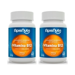 Kit com 2 Vitamina B12 60 Cápsulas Apisnutri