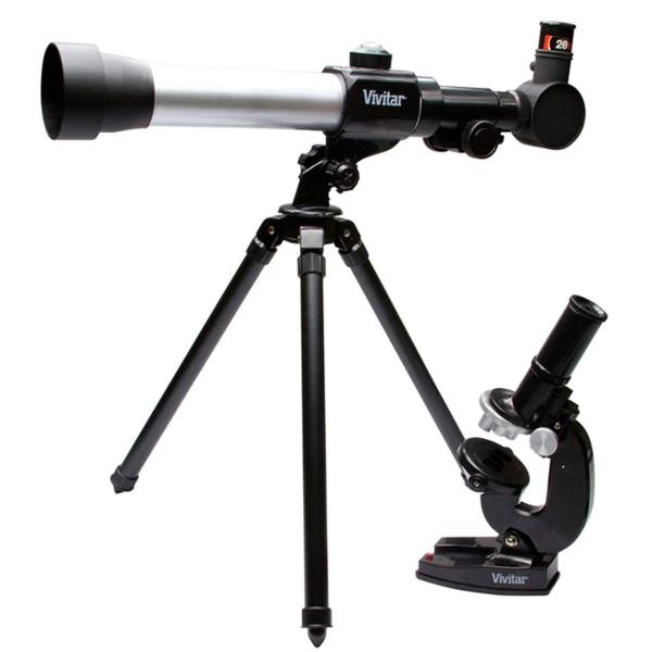 Kit Combinado Telescópio e Microscópio Vivitar VIVTELMIC20