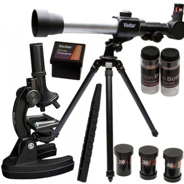 Kit Combinado Telescópio e Microscópio VIVTELMIC20 Vivitar
