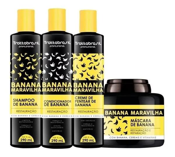 Kit Completo Banana Maravilha 4 Produtos - Trattabrasil