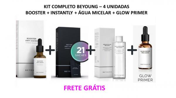 Kit Completo Beyoung Booster + Instant + Água Micelar + Glow Primer