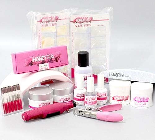 Kit Completo de Manicure e Pedicure - Unhas em Gel - Honey Girl