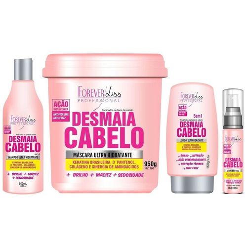Kit Completo Desmaia Cabelo Profissional - Forever Liss