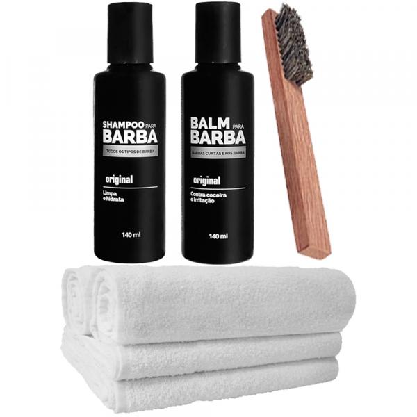 Kit Completo Balm Escova Shampoo Toalhas Usebarba - Use Barba