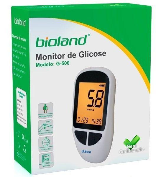 Kit Completo Medidor Glicose Bioland G500