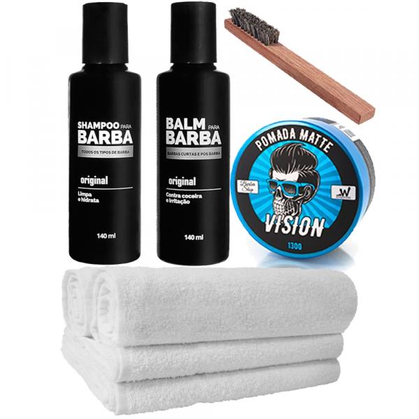 Kit Barba Grande Shampoo Balm Pomada Toalhas Usebarba - Use Barba