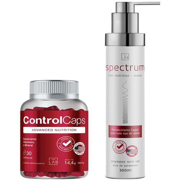 Kit Control Caps 30 Cápsulas + Spectrum Hair Nutrition 300ml. - Cmc Lab