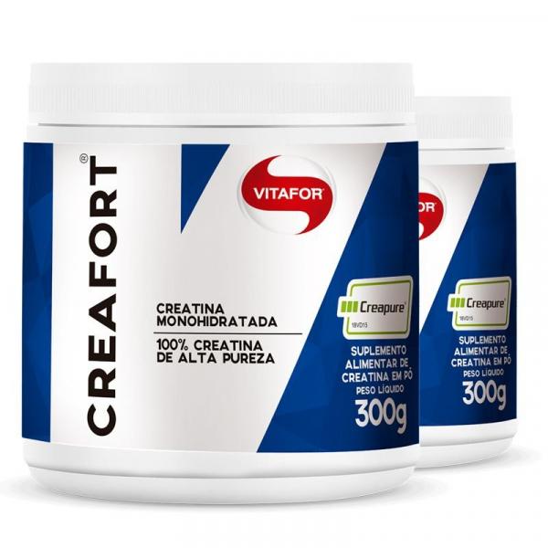 Kit 2 Creatina Creafort Creapure 100% Vitafor Pote 300g