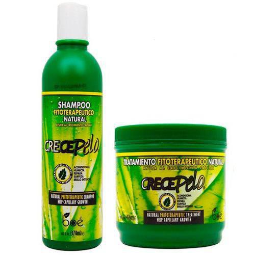 Kit Crece Pelo Shampoo 470ml + Máscara 454g - Boé