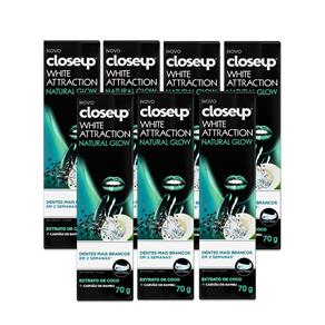 Kit Creme Dental Close Up Natural Glow 70g 6 Unidades