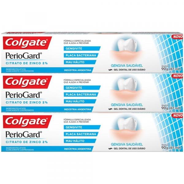 Kit Creme Dental Colgate PerioGard 90g com 3 unidades