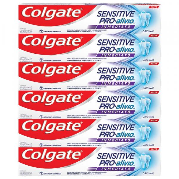 Kit Creme Dental Colgate Sensitive Pro-Alívio Imediato Original 90g com 6 Unidades