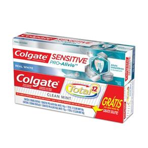 Kit Creme Dental Colgate Sensitive Pró-Alívio Real White - 110g