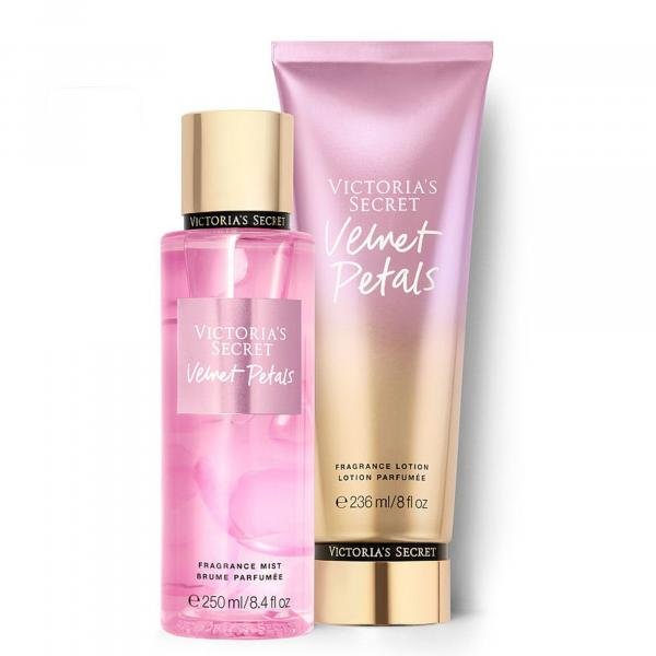 Kit Creme Hidrat + Body Splash Victoria's Secret Velvet Petals Importado Original - Victoria Secret
