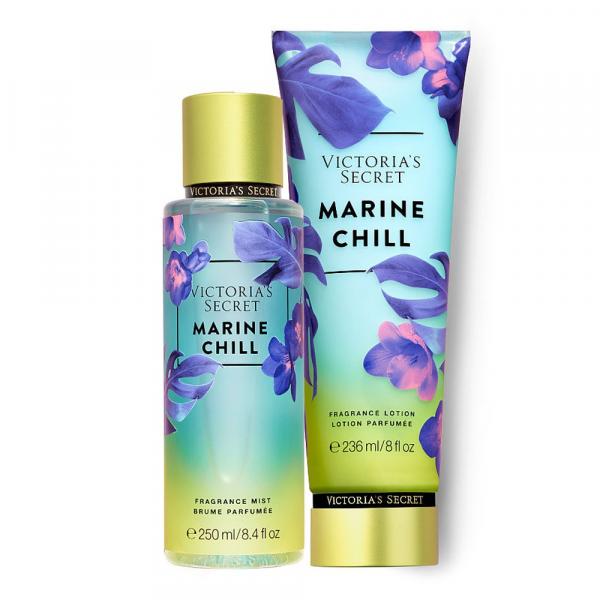 Kit Creme Hidratante + Body Splash Victoria's Secret Marine Chill Importado Original - Victoria Secret